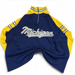University of Michigan Blue and Yellow Quarter-Zip Pullover